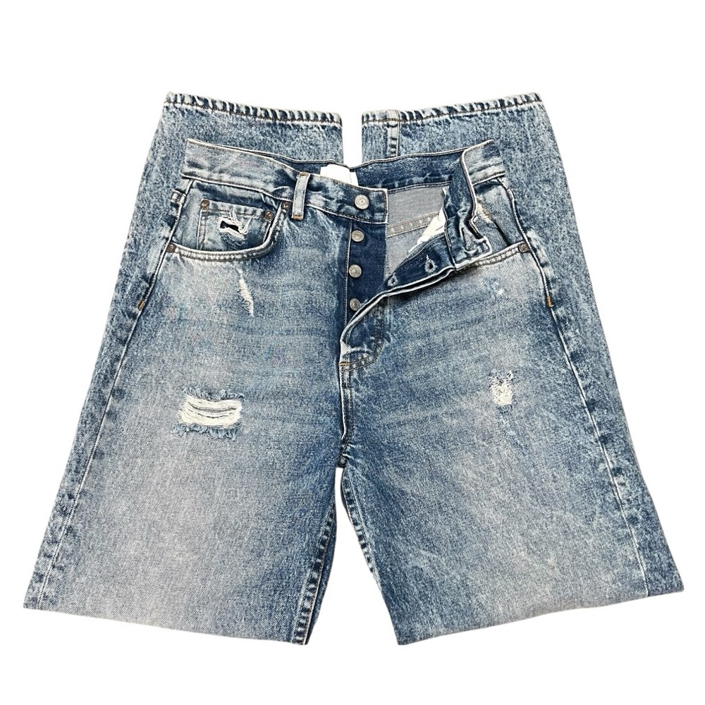 Boyish Ziggy High Rise Distressed Straight Leg Jeans His Girl Friday Women’s 26 - Picture 7 of 13